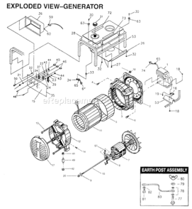 Page A Diagram and Parts List for 1356-0  Briggs and Stratton Generator